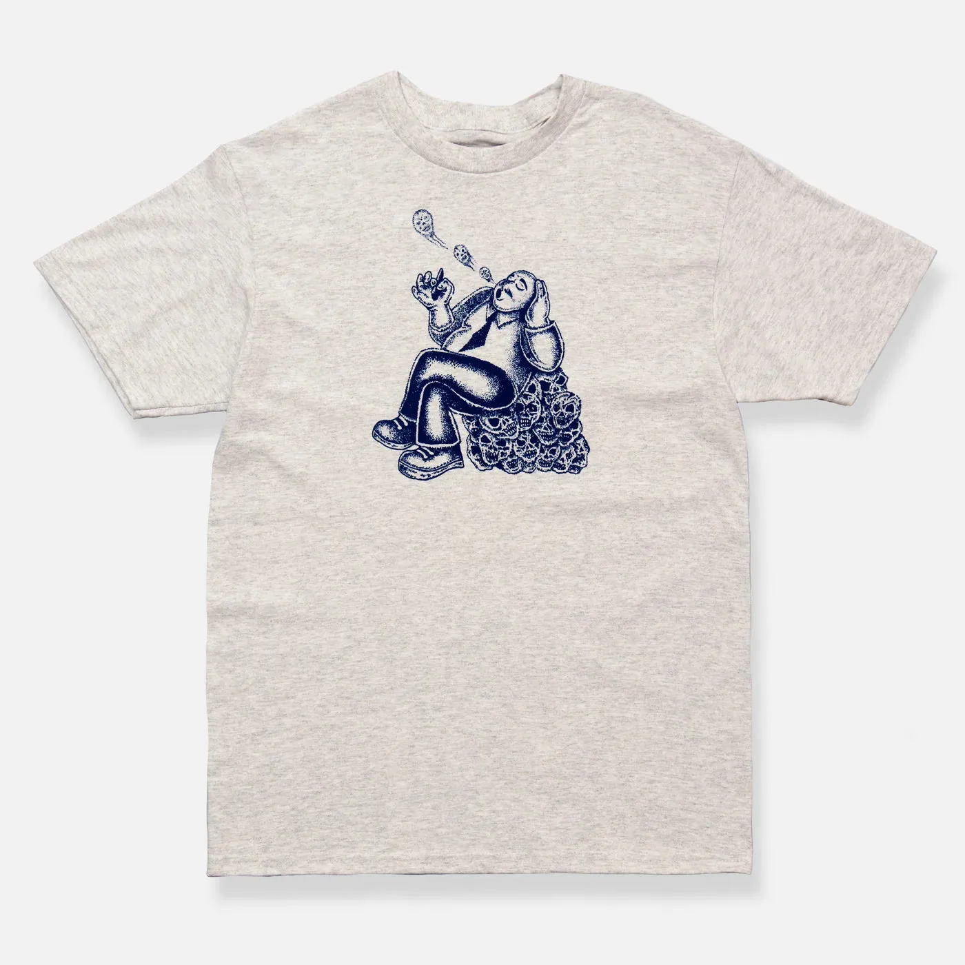 Baker Skull Break Tee - Ash Grey