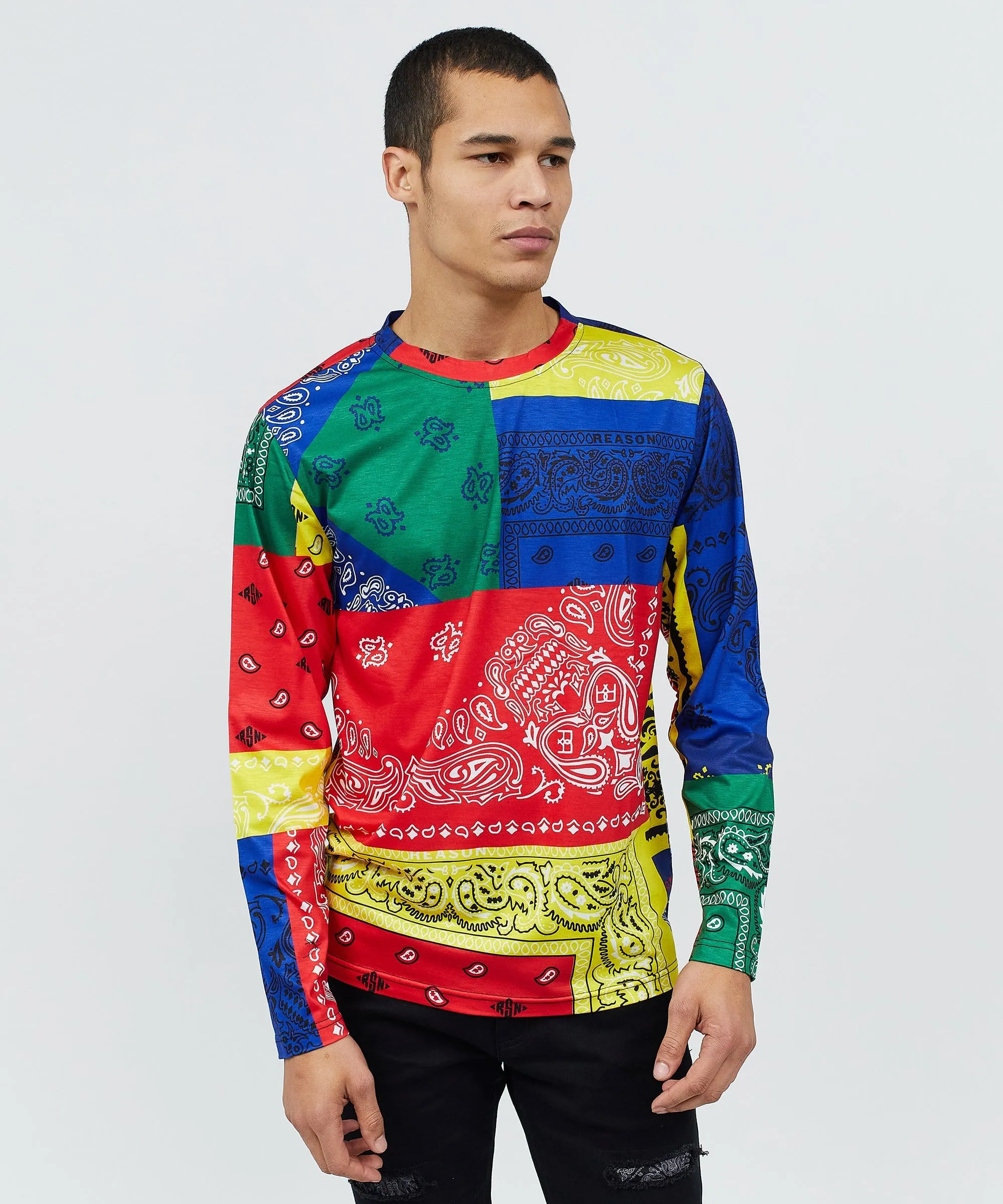Bandana Multi Color Long Sleeve Tee