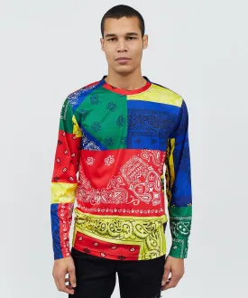 Bandana Multi Color Long Sleeve Tee