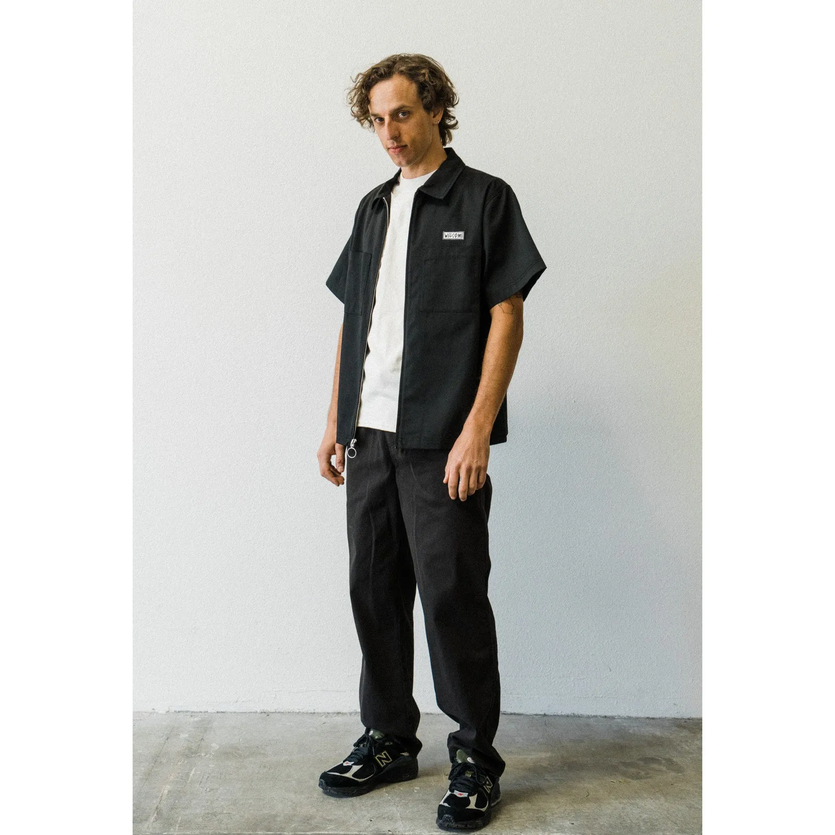 Bapholit Zip Work Shirt - Black