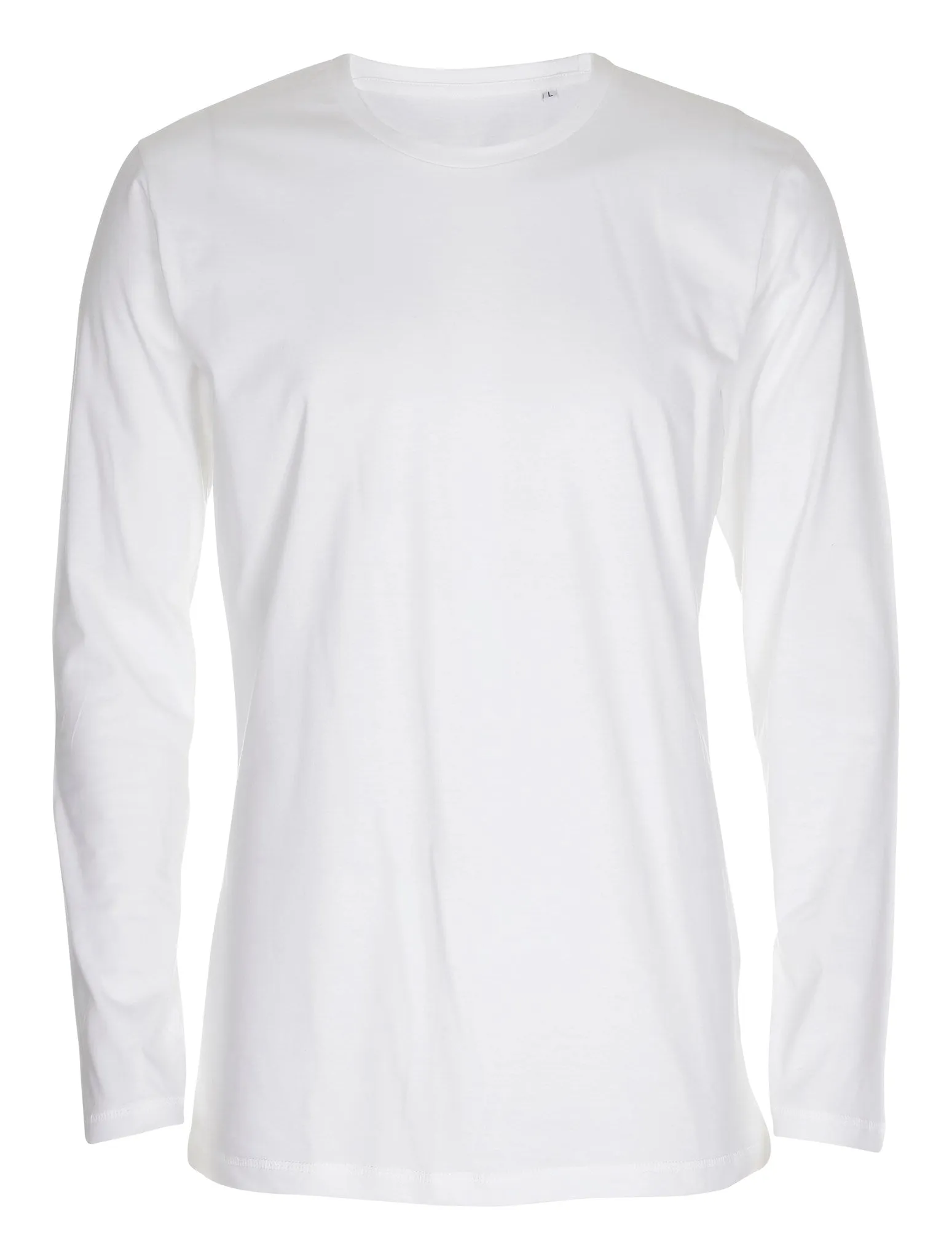 Basic Langærmet T-shirt - Hvid