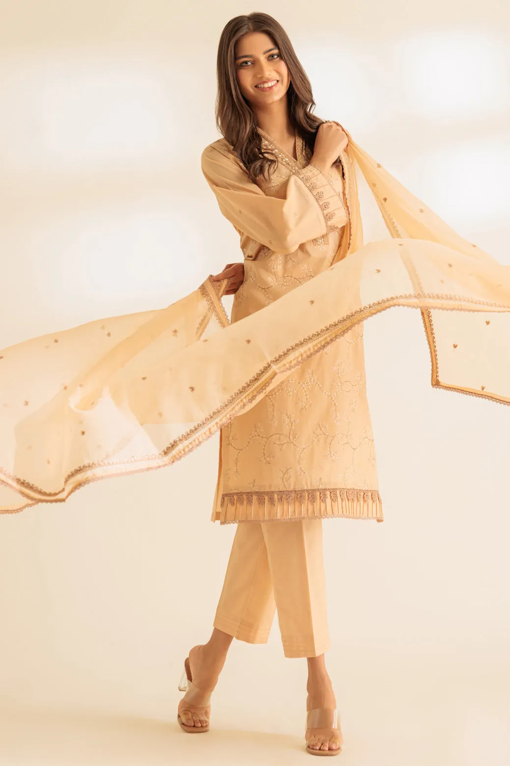 BEIGE-CAMBRIC-3 PIECE (SS5243P48) BIN 38 R15