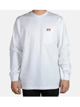 Ben Davis Heavy Duty Long Sleeve Pocket T-Shirt White 930