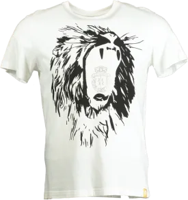 Billionaire White Lion Print T-Shirt UK S