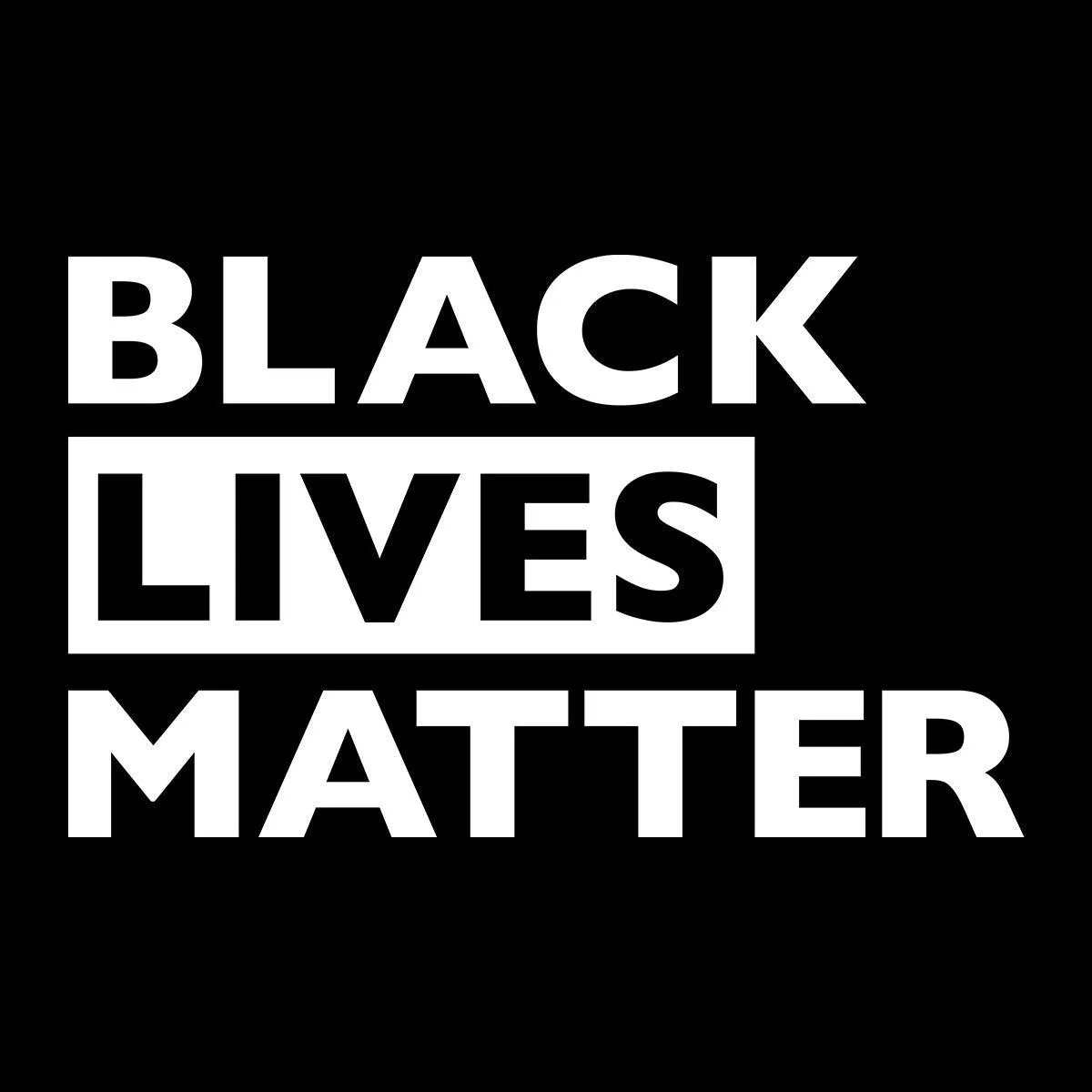 Black Lives Matter Typographygraphy Black, White & Grey T-Shirt