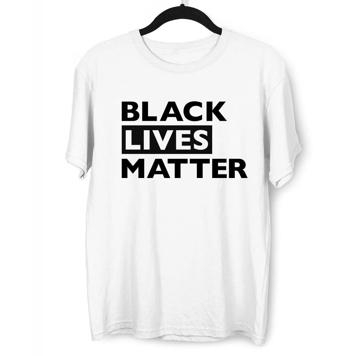 Black Lives Matter Typographygraphy Black, White & Grey T-Shirt