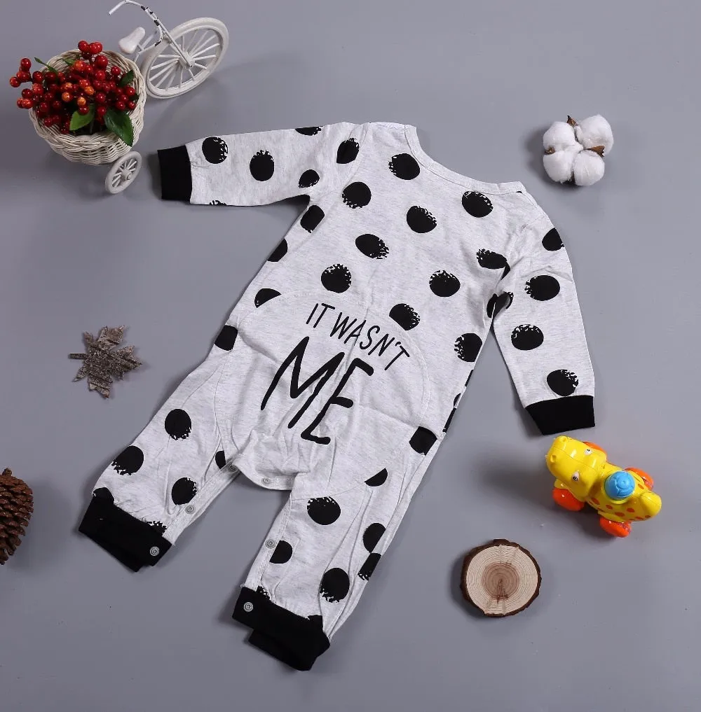 Black Polka Dot Onesie