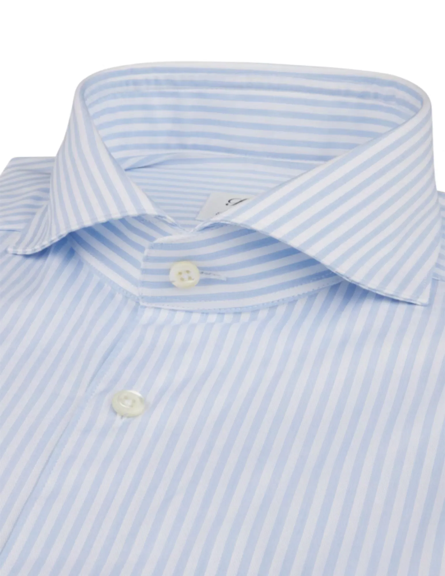 Blue Striped Twill Shirt | Fitted Body