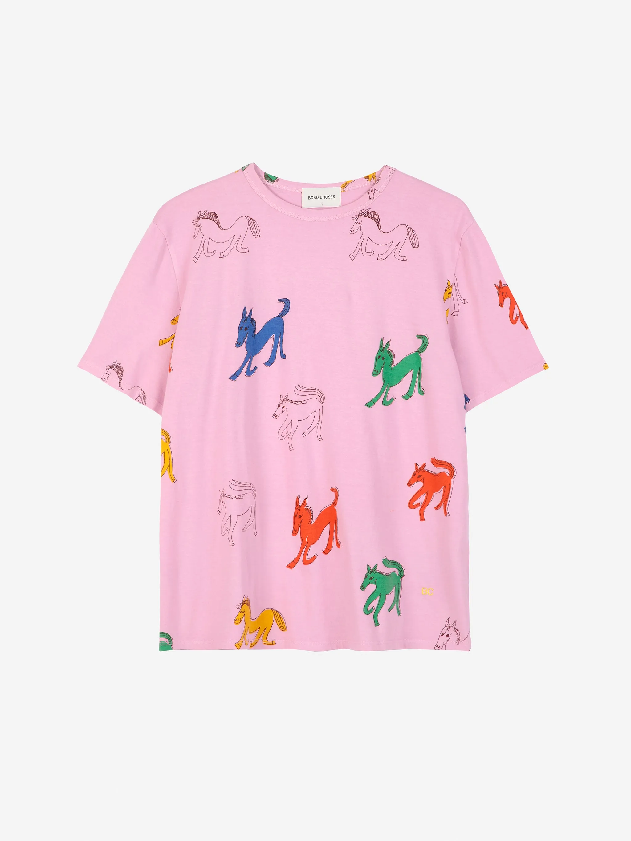 Bobo Choses Wonder Horse Printed T-Shirt Pink