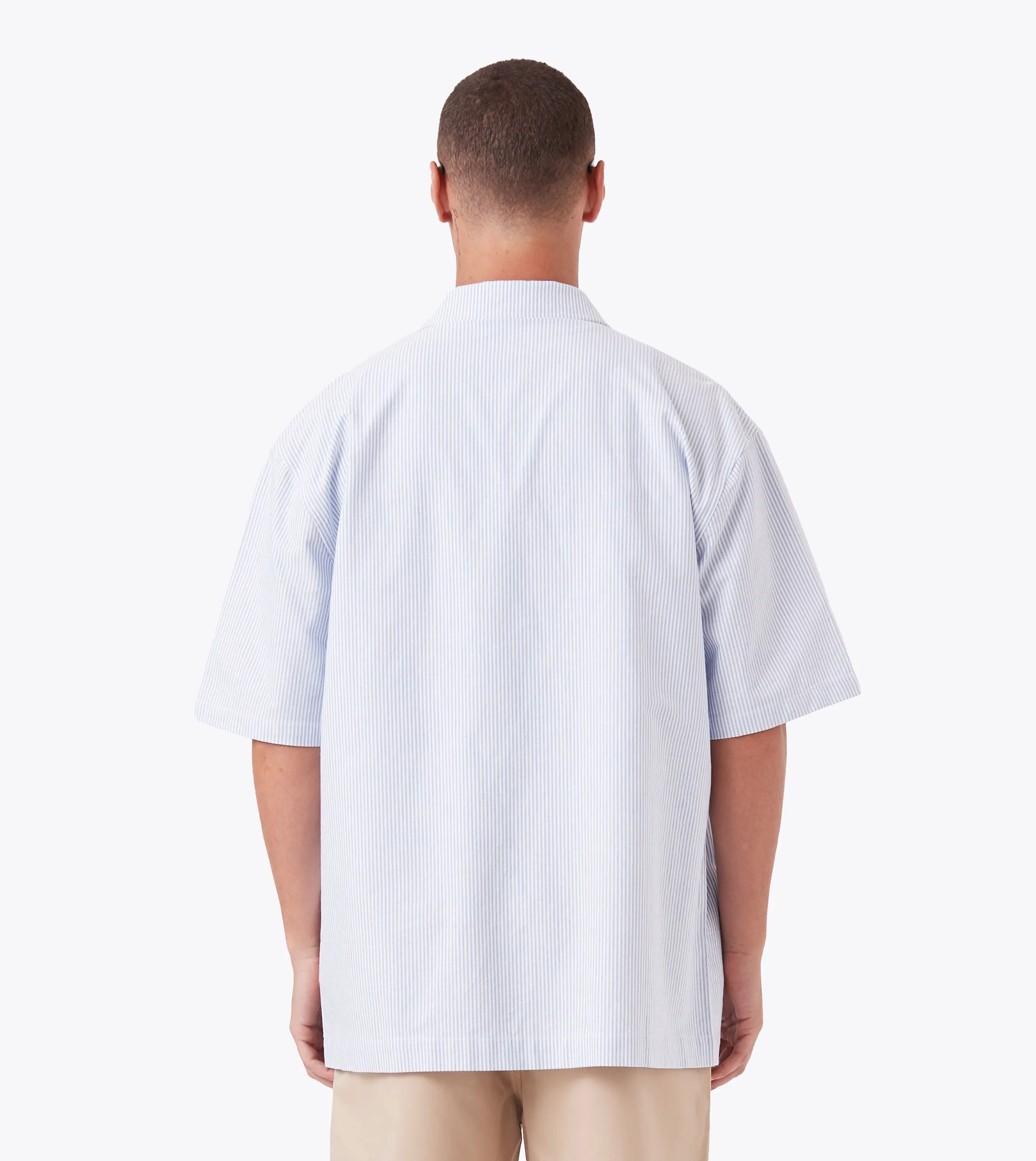 Boxy SS Overshirt Blue Stripe