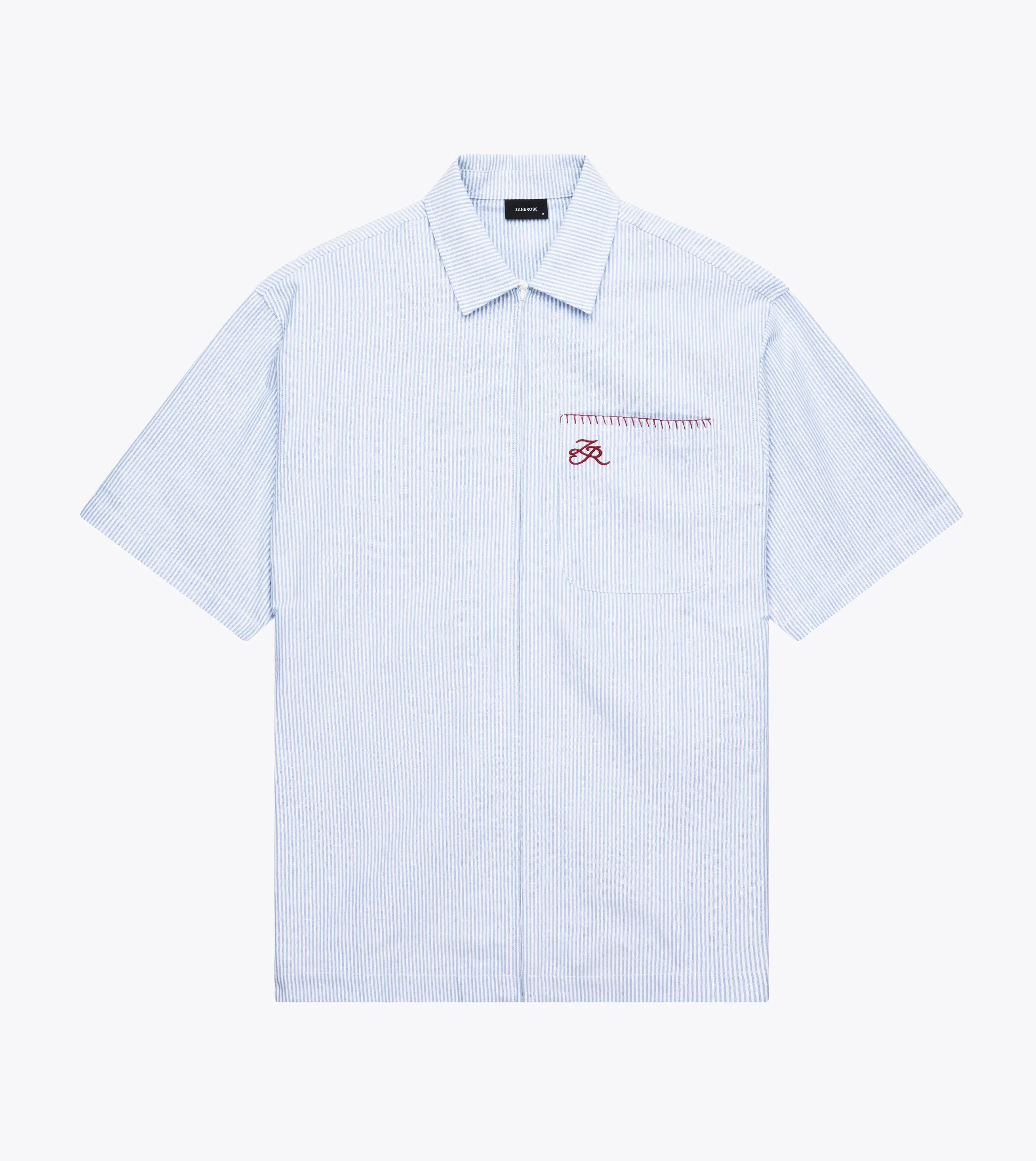 Boxy SS Overshirt Blue Stripe