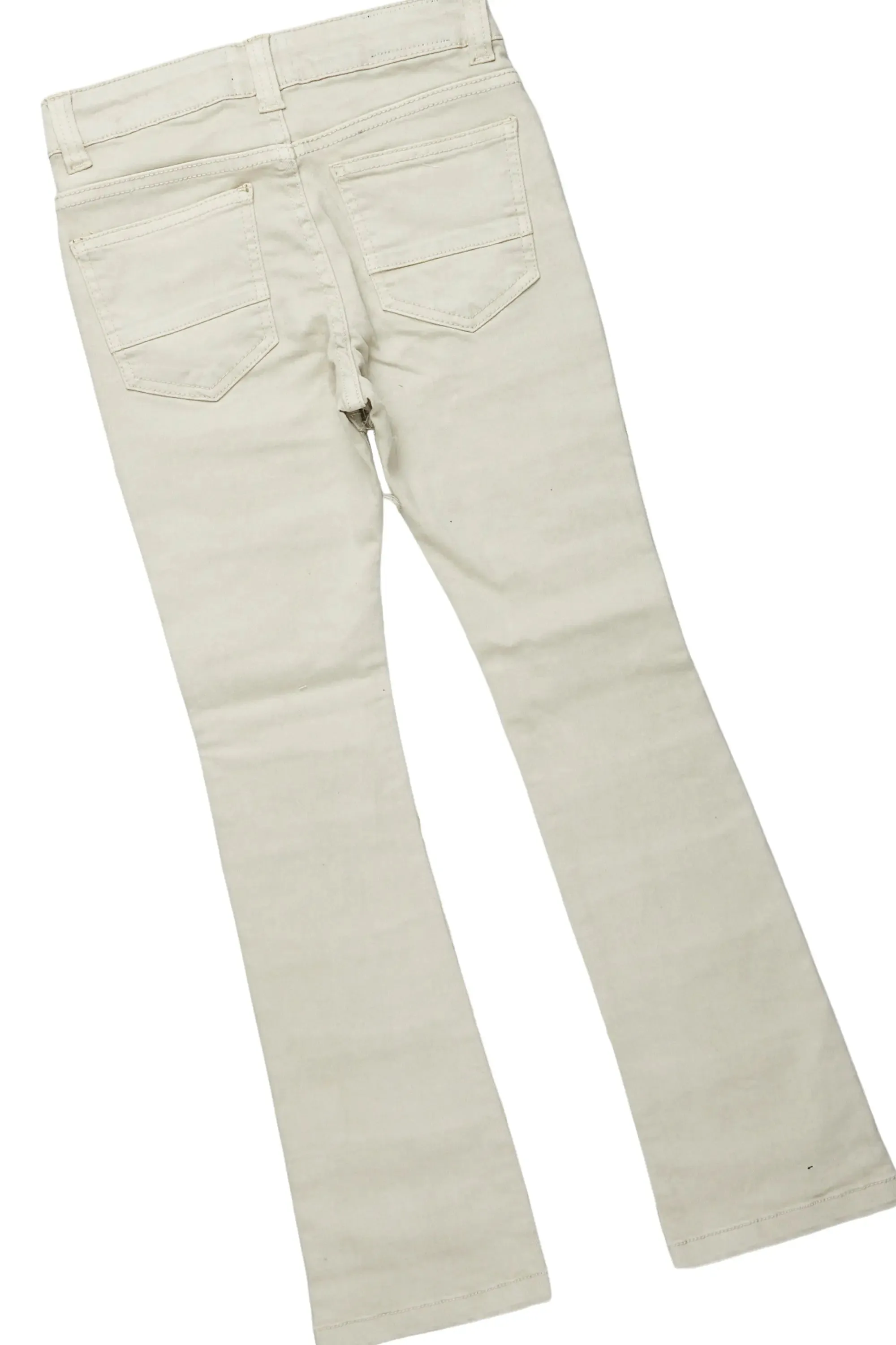 Boys Raam Red T-Shirt/Frayed Skinny Stacked Flare Jean Set