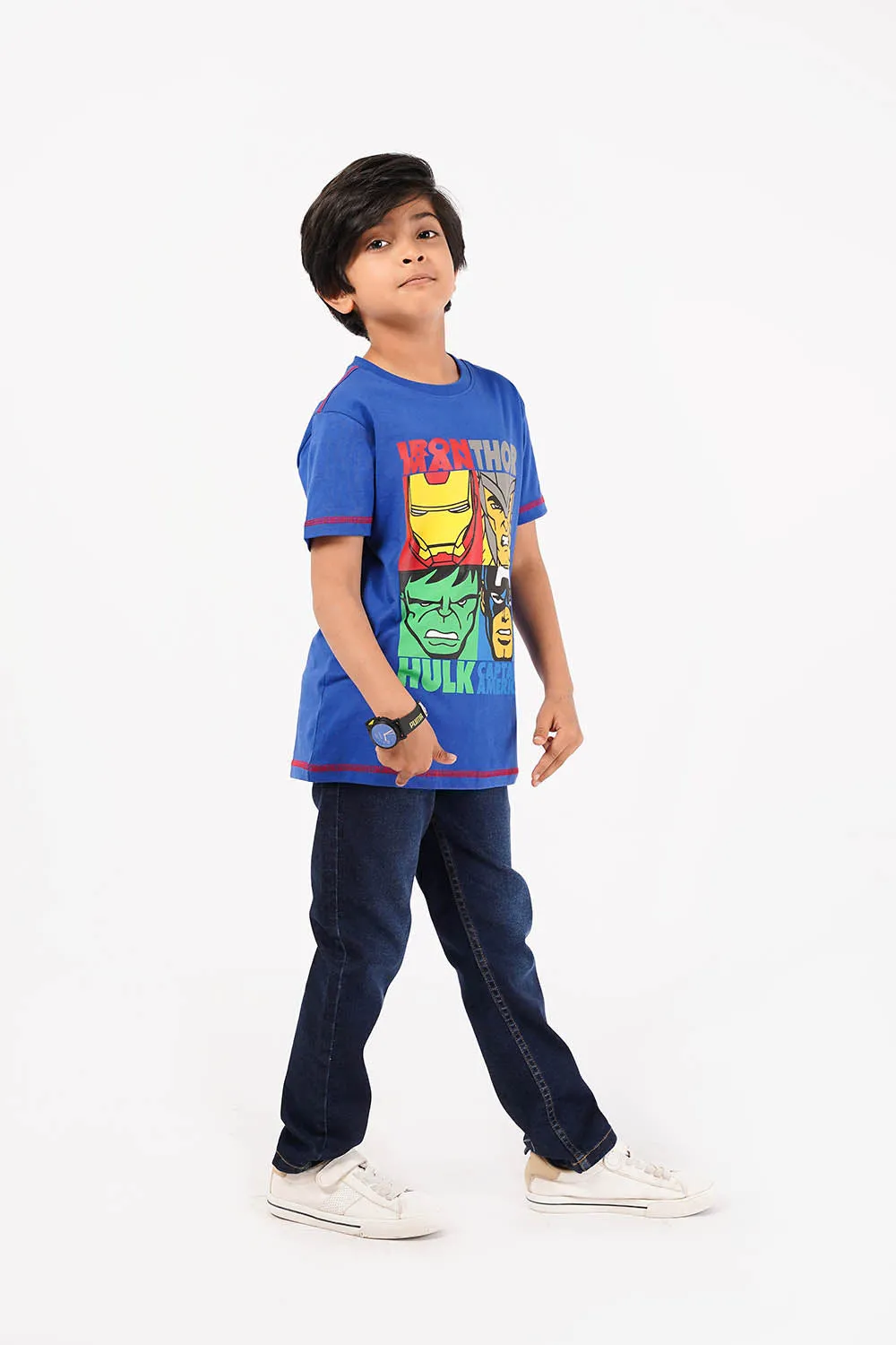 Boy's Short Sleeves Graphics Tee