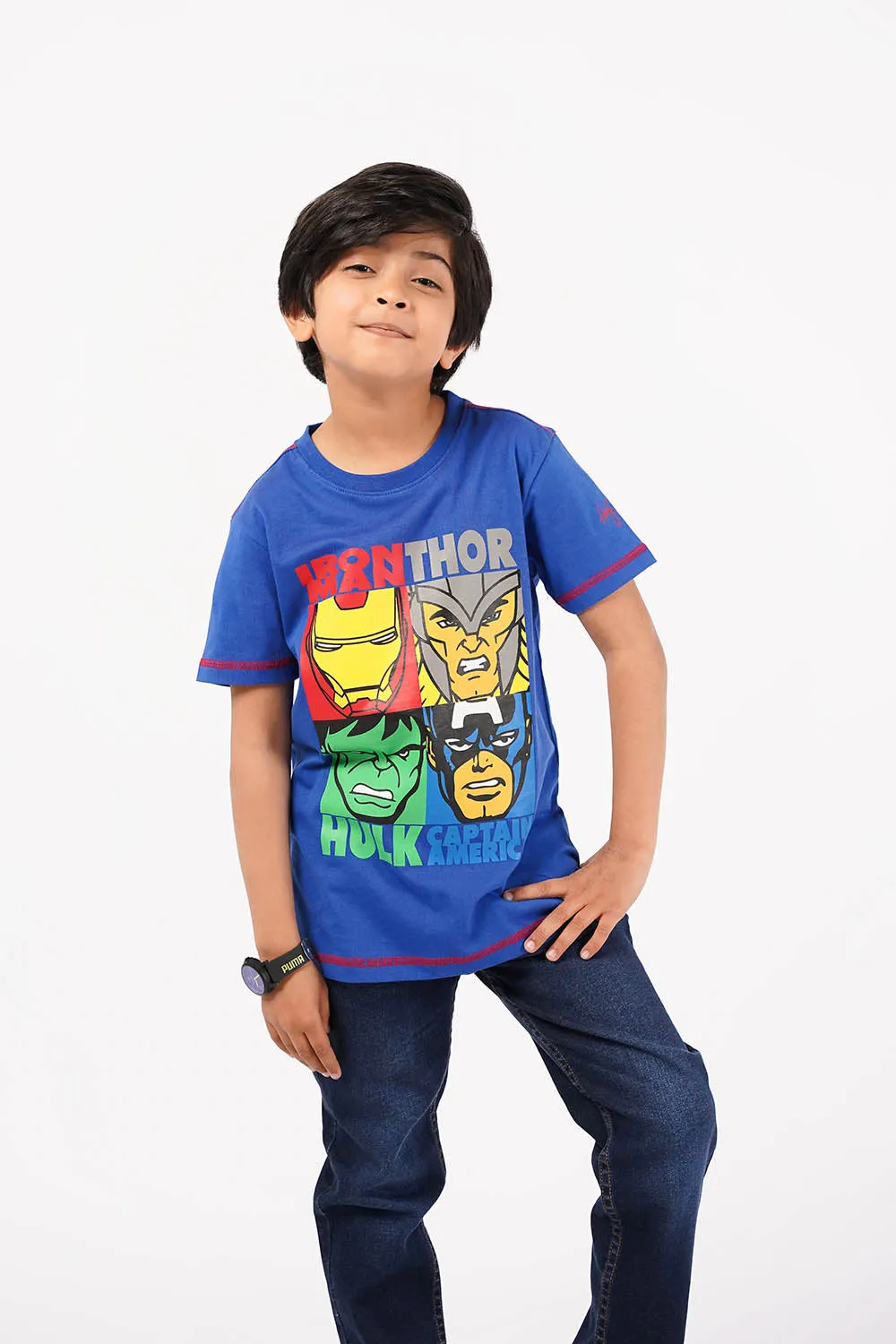 Boy's Short Sleeves Graphics Tee