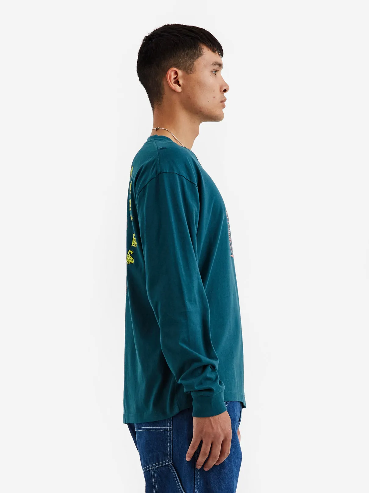 Brain Dead Visions Club Longsleeve T-Shirt - Teal