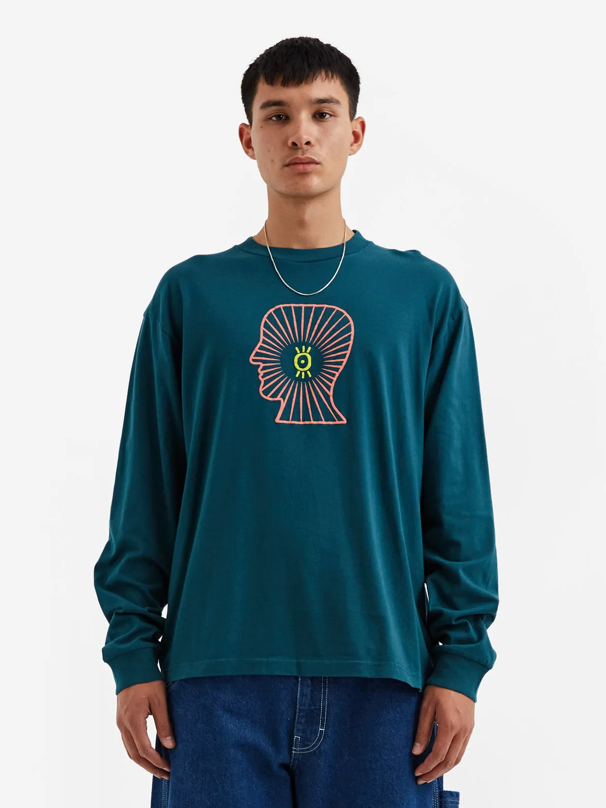 Brain Dead Visions Club Longsleeve T-Shirt - Teal