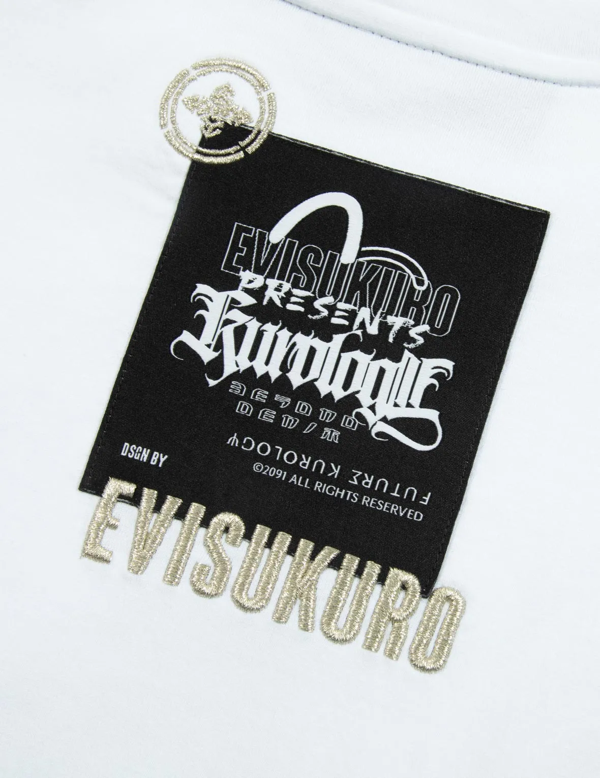 Calligraphy Logo Printed Label T-shirt