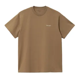 Carhartt WIP Script Embroidery T Shirt - Buffalo / White