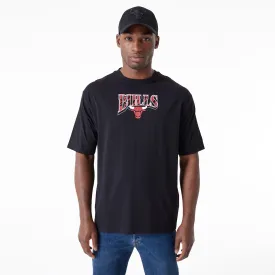 Chicago Bulls NBA Championship Black Oversized T-Shirt