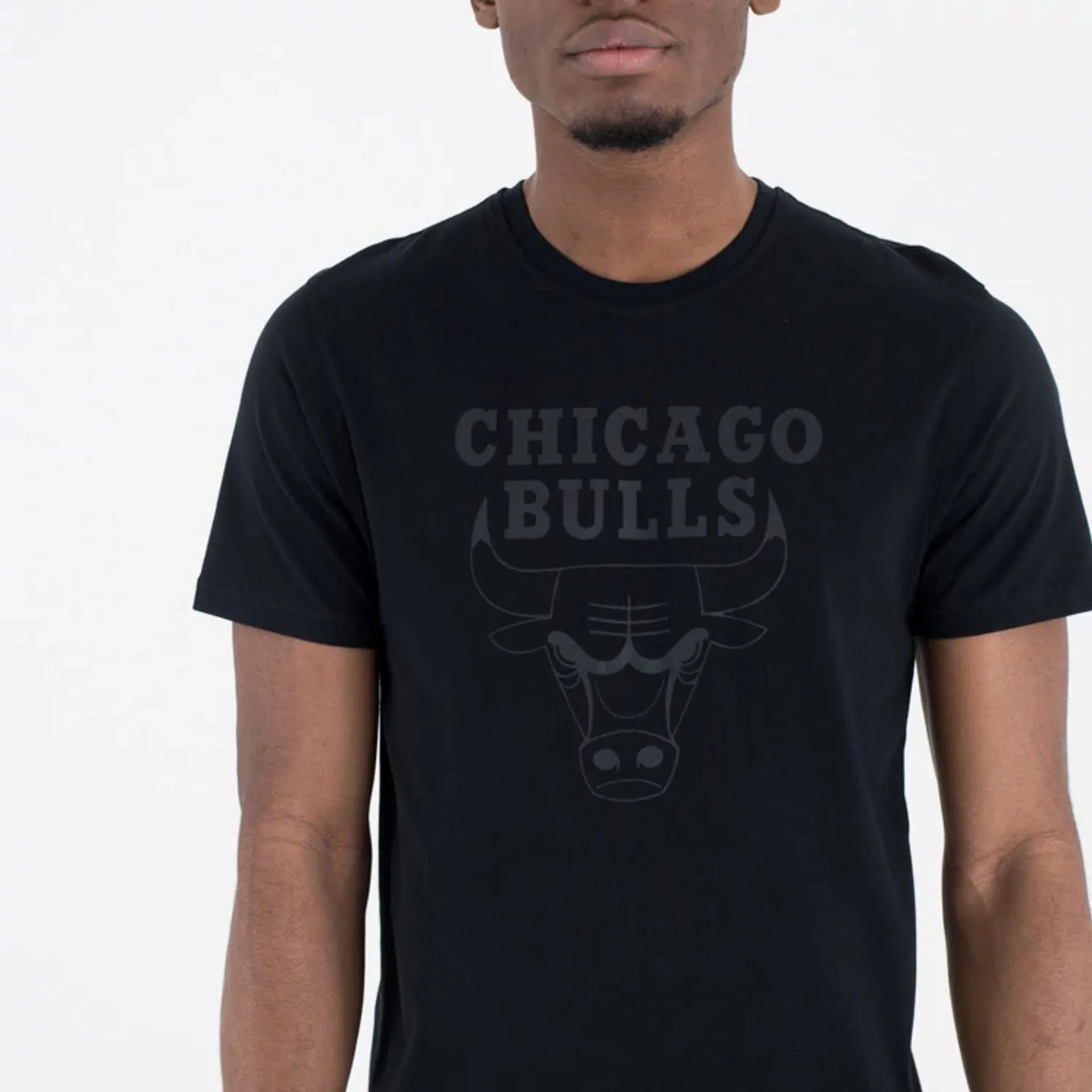 Chicago Bulls NBA Regular Black On Black T-Shirt