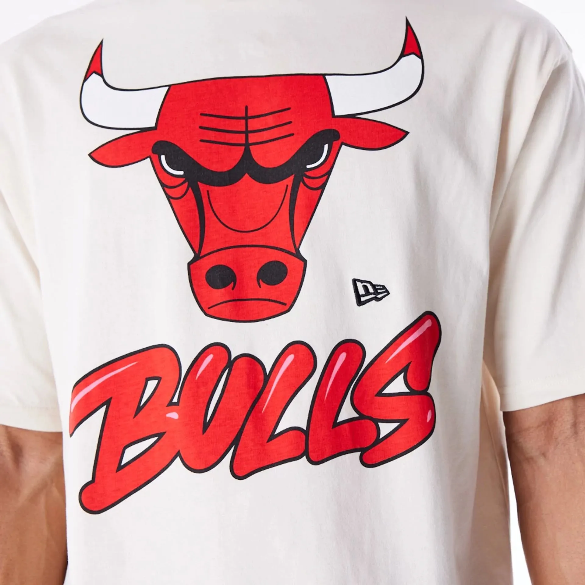Chicago Bulls NBA Wordmark Stone Oversized T-Shirt