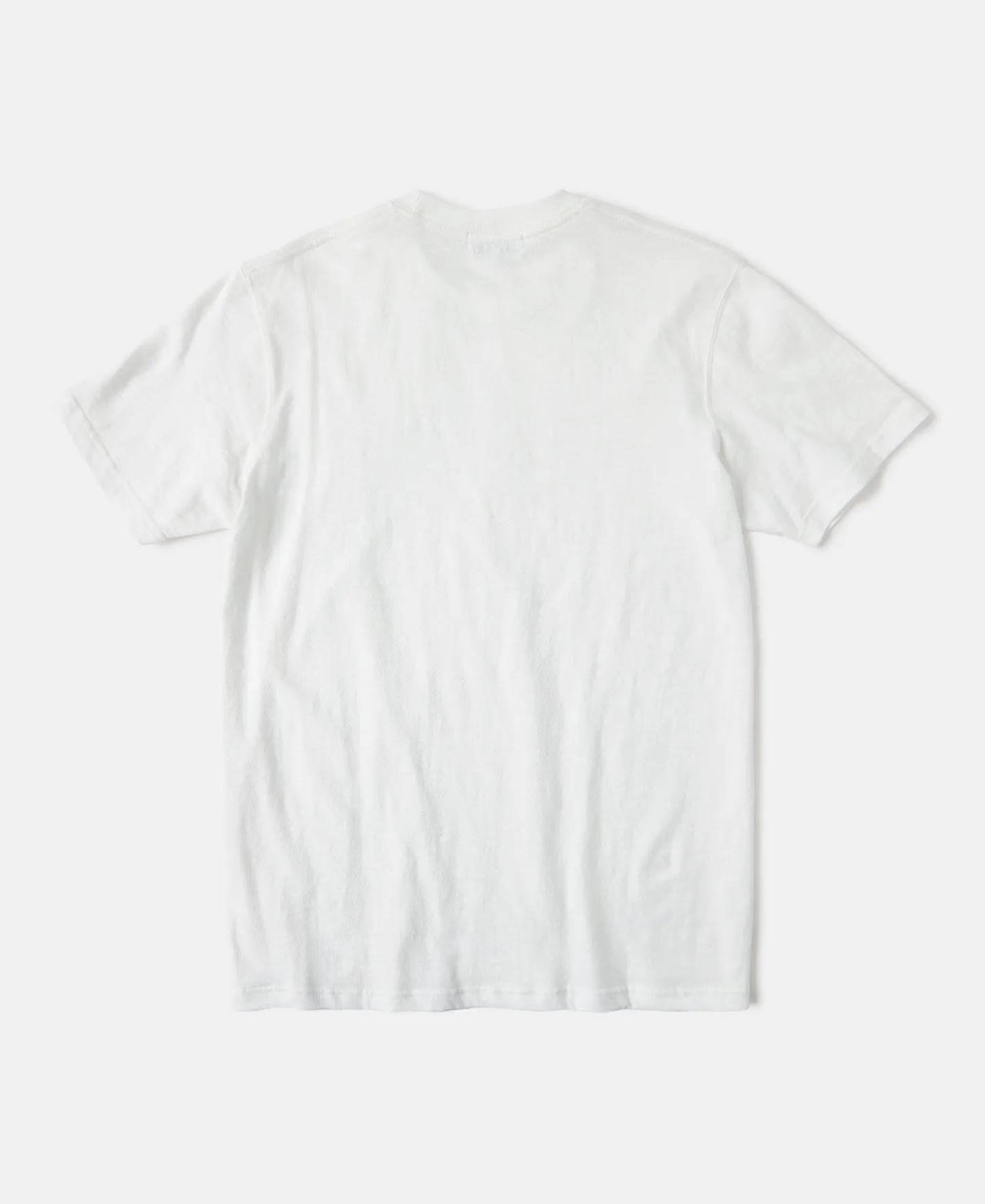 Classic Fit Loopwheel Slub Cotton T-Shirt - White