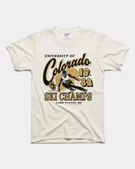 Colorado Buffs Ski Champs Vintage White T-Shirt