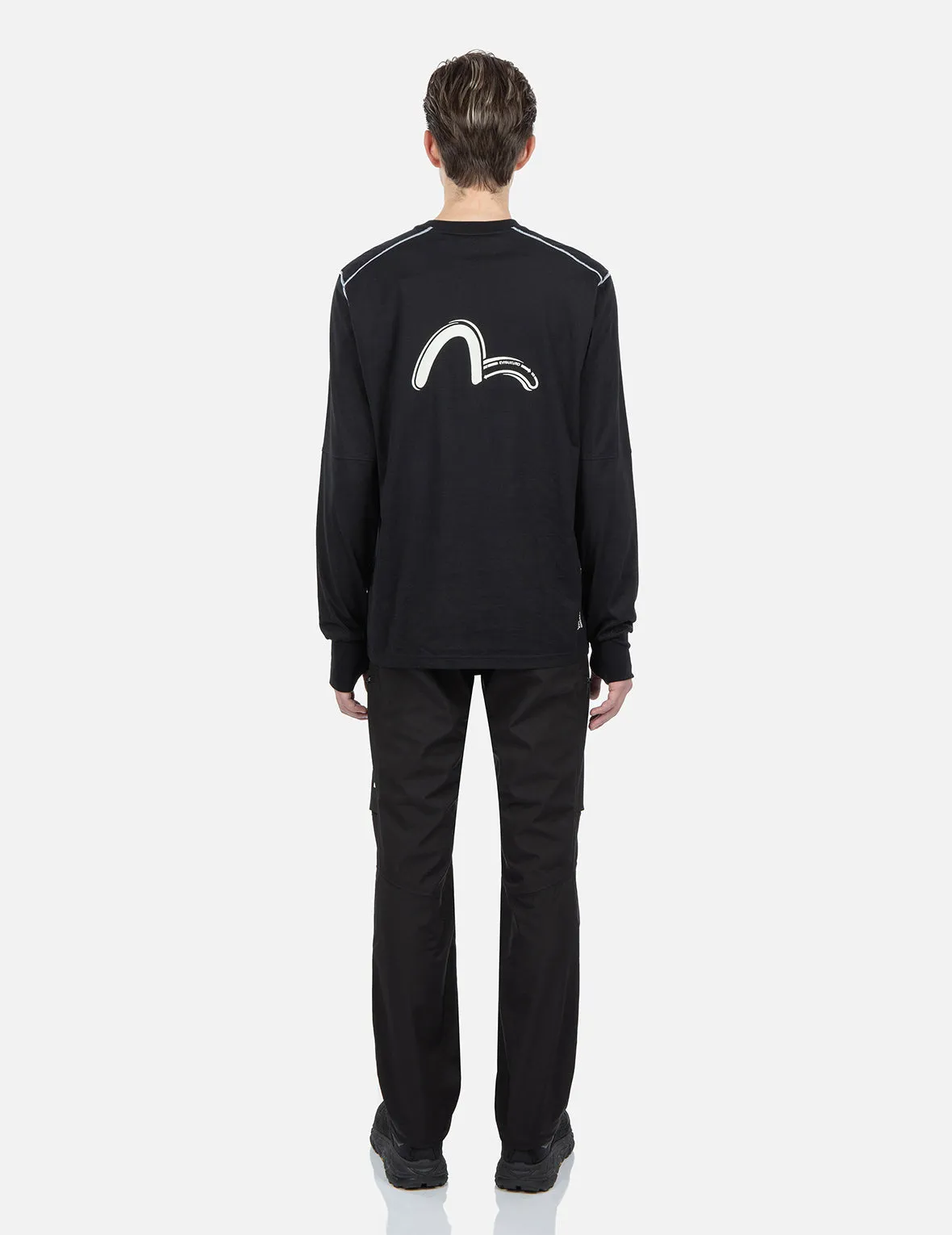 Contrast Stitching Long Sleeve T-shirt