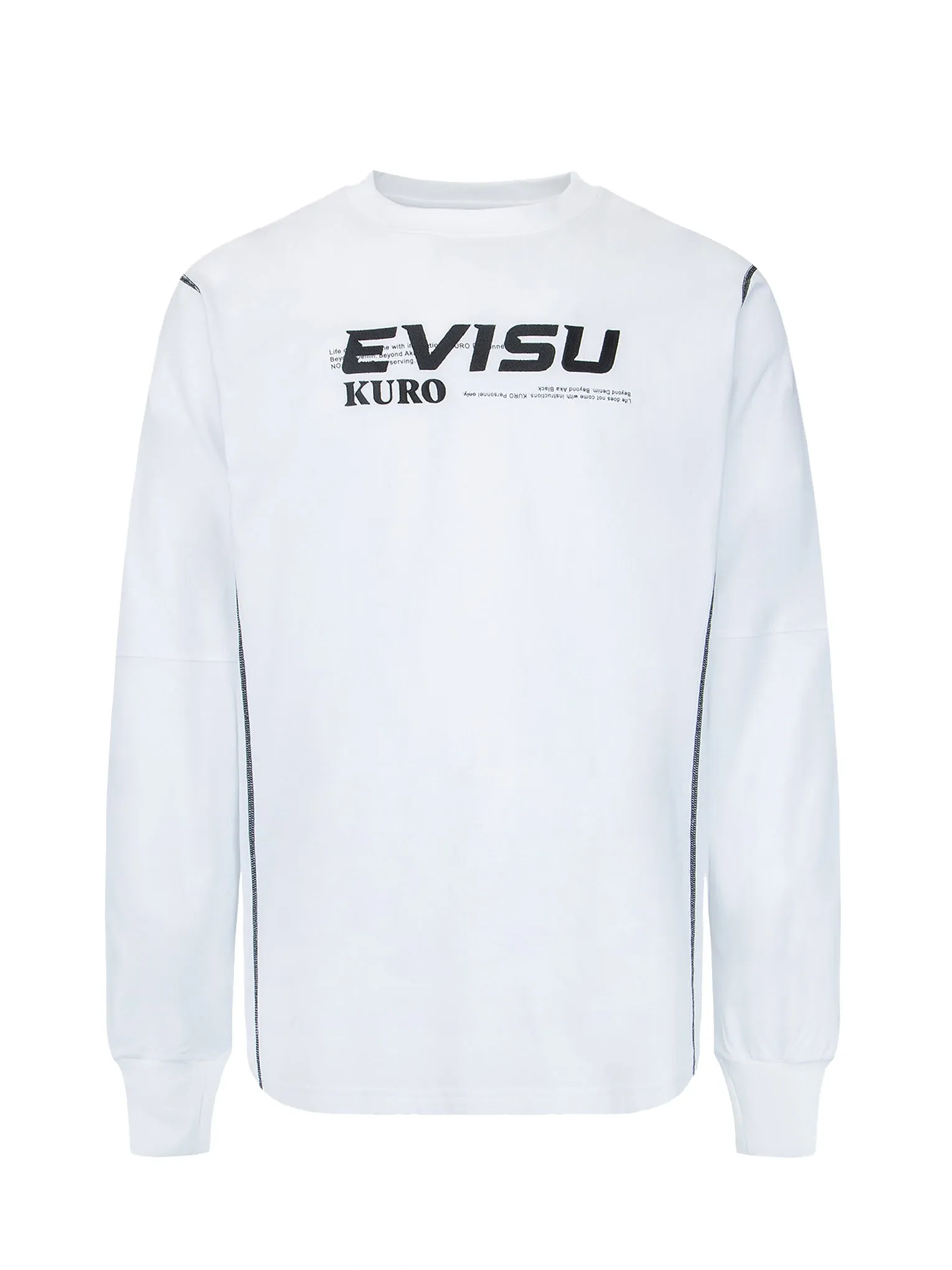 Contrast Stitching Long Sleeve T-shirt