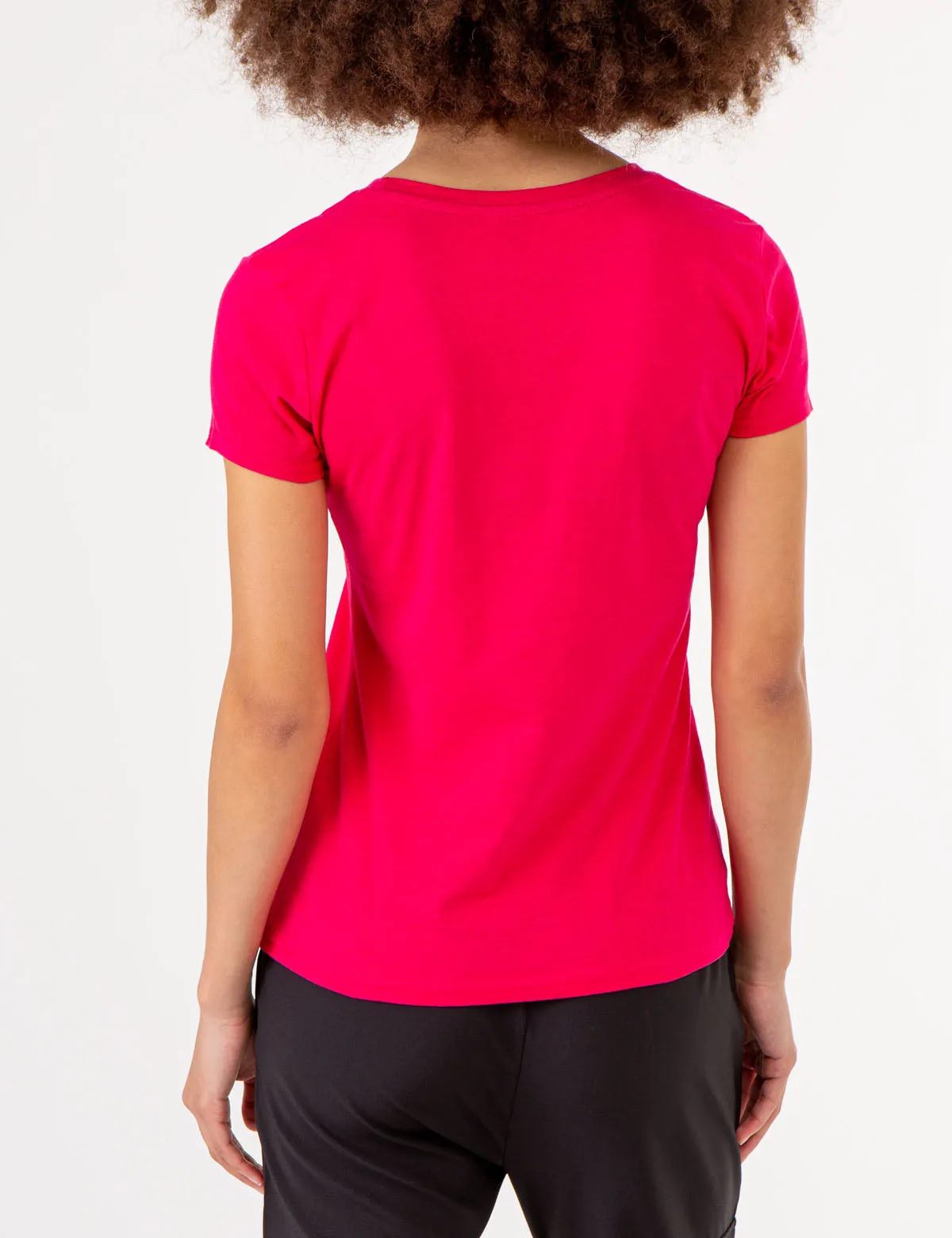 CREST PRINT SCOOP NECK T-SHIRT