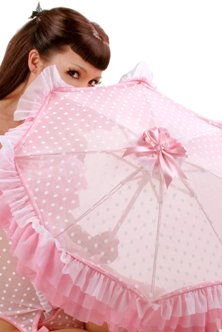 Créme Chantilly Parasol with Blender Ruffles