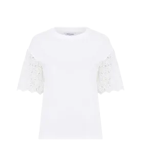 Crochet Short Sleeve Tee - Milk