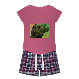 Crocodiles Women's Sleepy Tee and Flannel Short