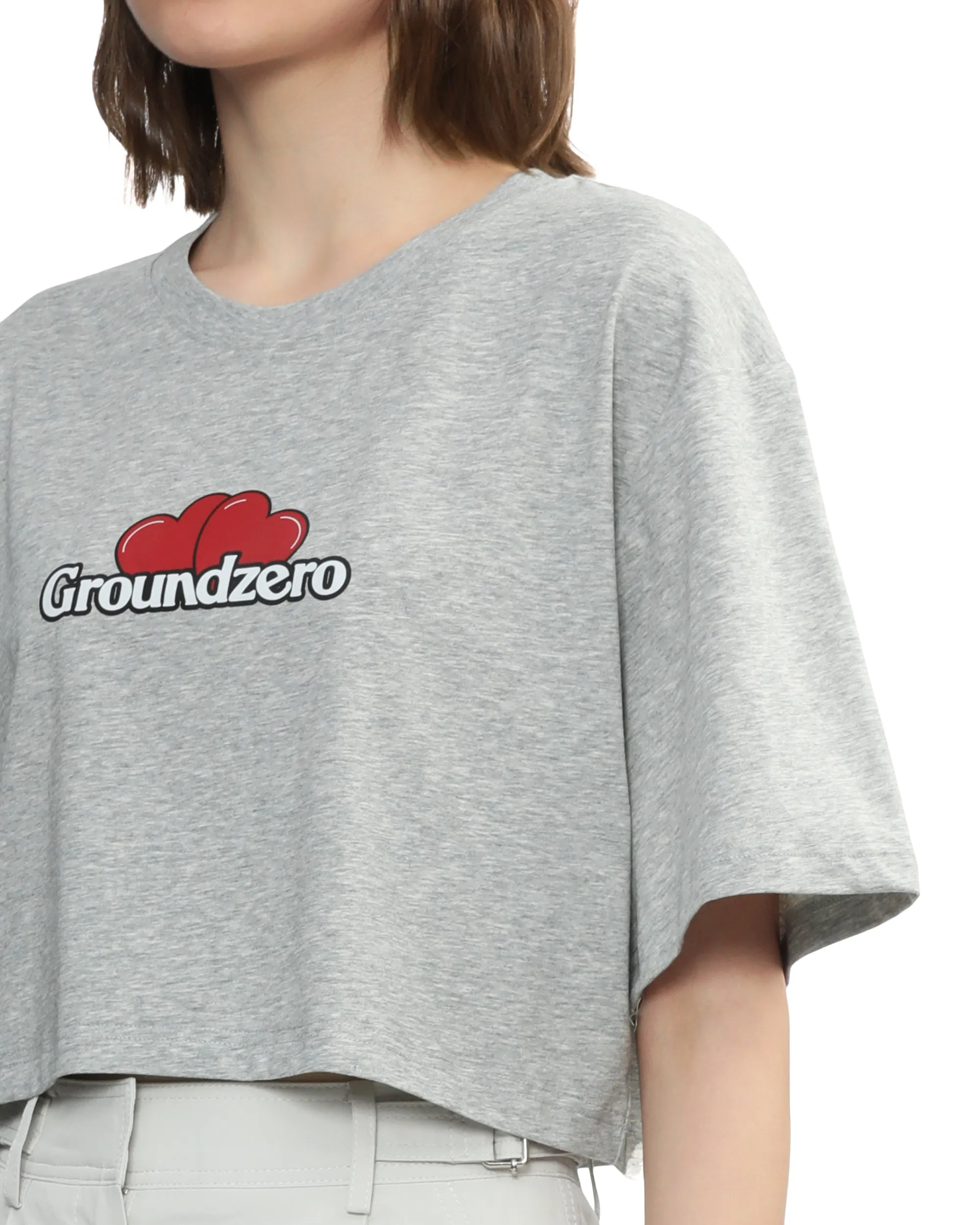 Cropped Logo-print T-shirt