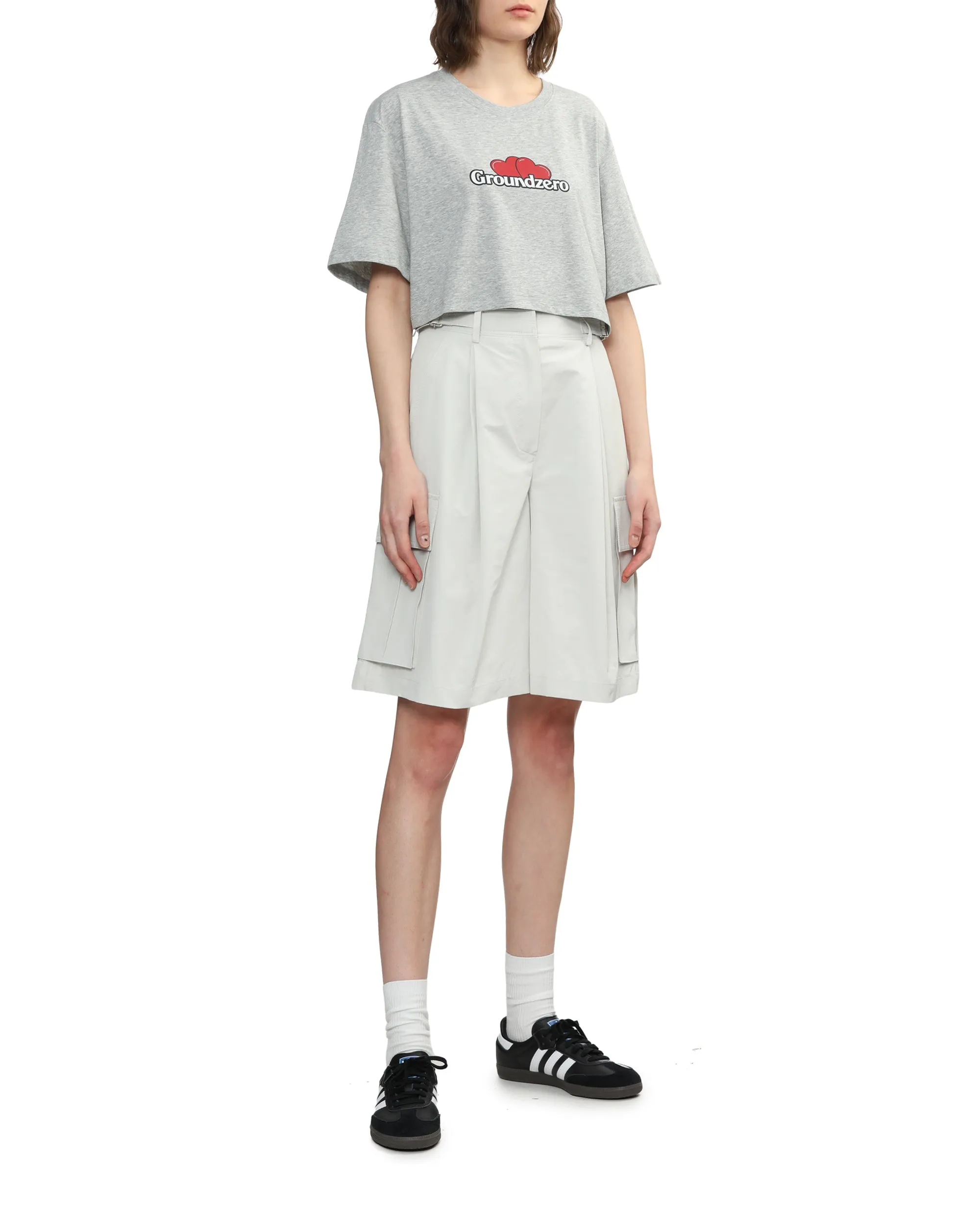 Cropped Logo-print T-shirt