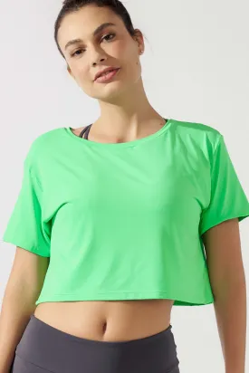 Cropped T-Shirt de Poliamida Drink