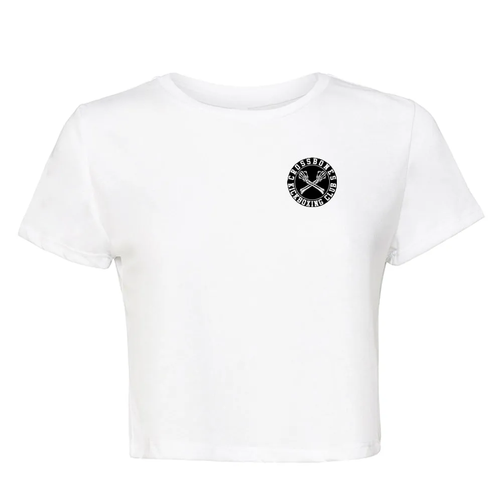 Crossbones Cropped Ladies T shirt