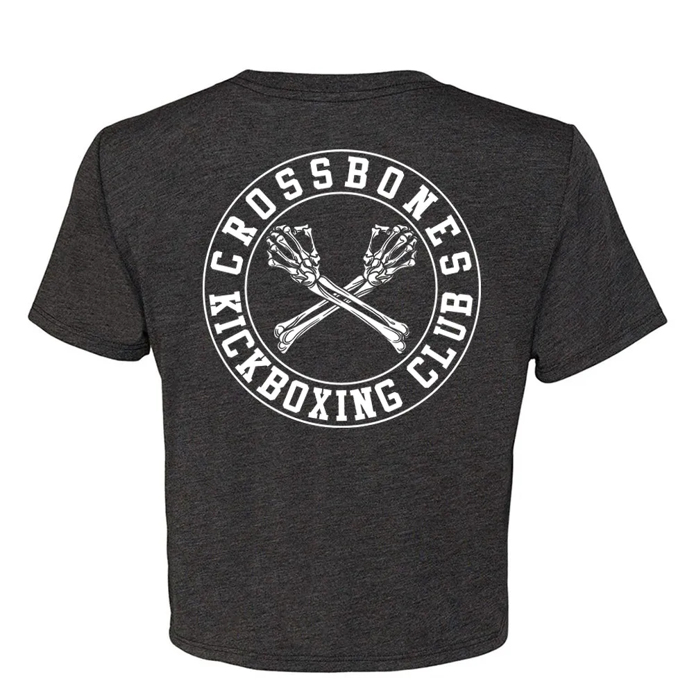 Crossbones Cropped Ladies T shirt