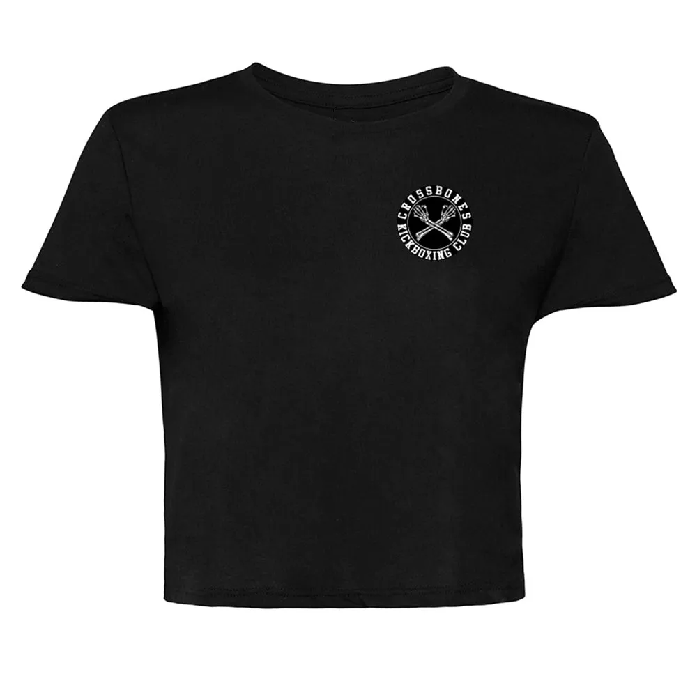 Crossbones Cropped Ladies T shirt