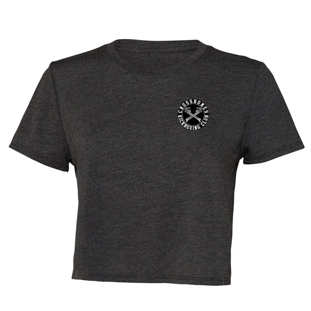 Crossbones Cropped Ladies T shirt
