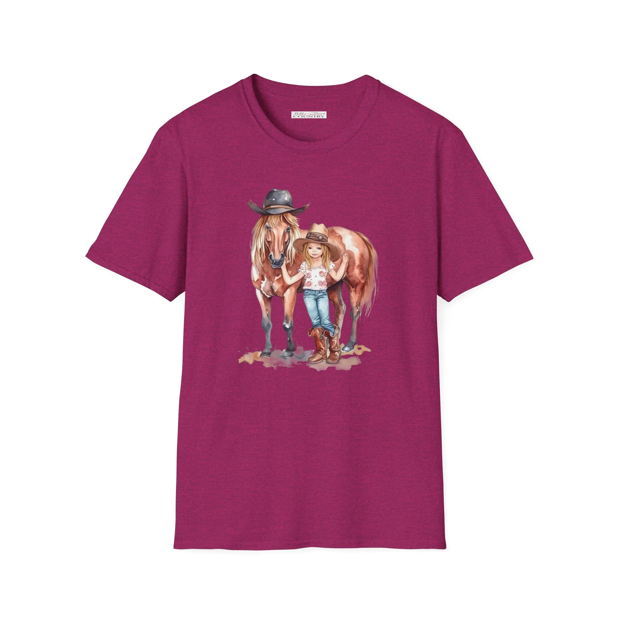 Cute Little Country Girl and her Pony T-Shirt, Cowgirl Shirt, Country T-Shirt, Casual T-Shirt, Western Tee