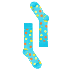 Cyan Polka Dot - Socks Size 1-2