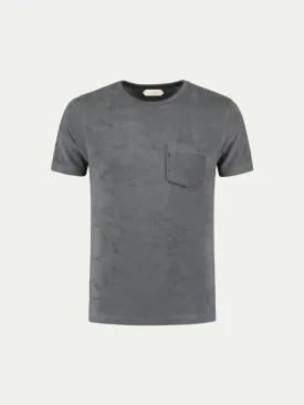 Dark Grey Terry Towelling T-Shirt