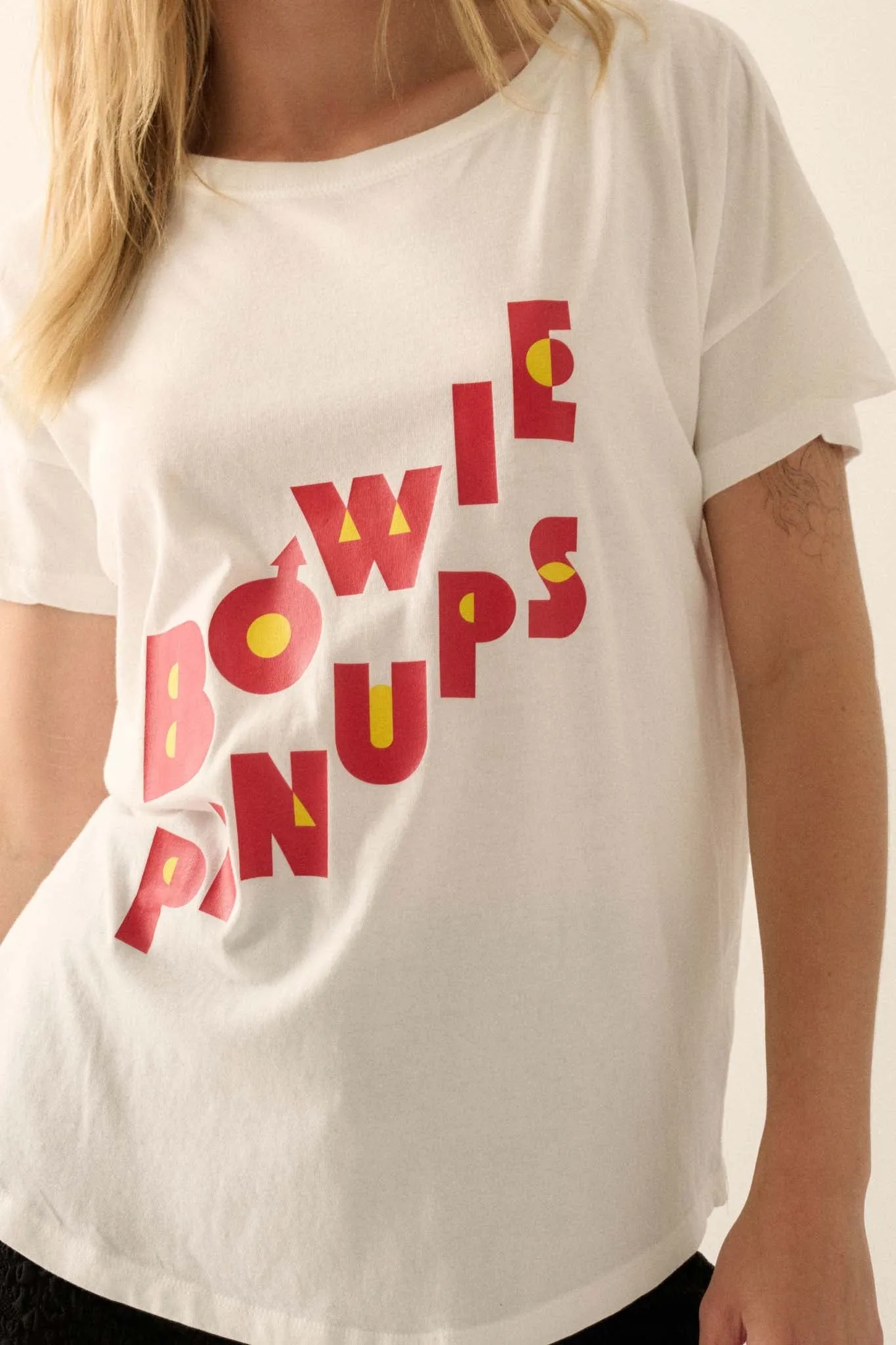 David Bowie Pinups Garment-Wash Graphic Tee