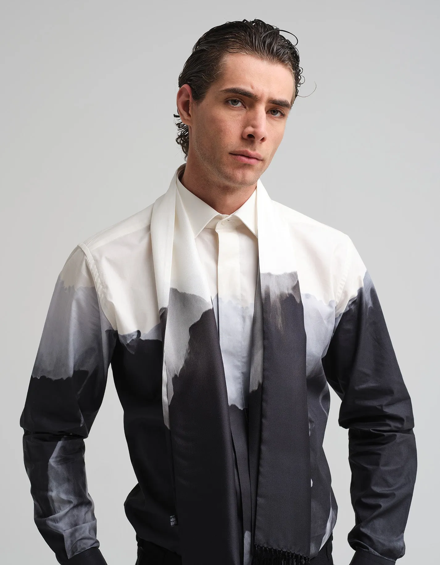 Dip Dye Monochrome Shirt