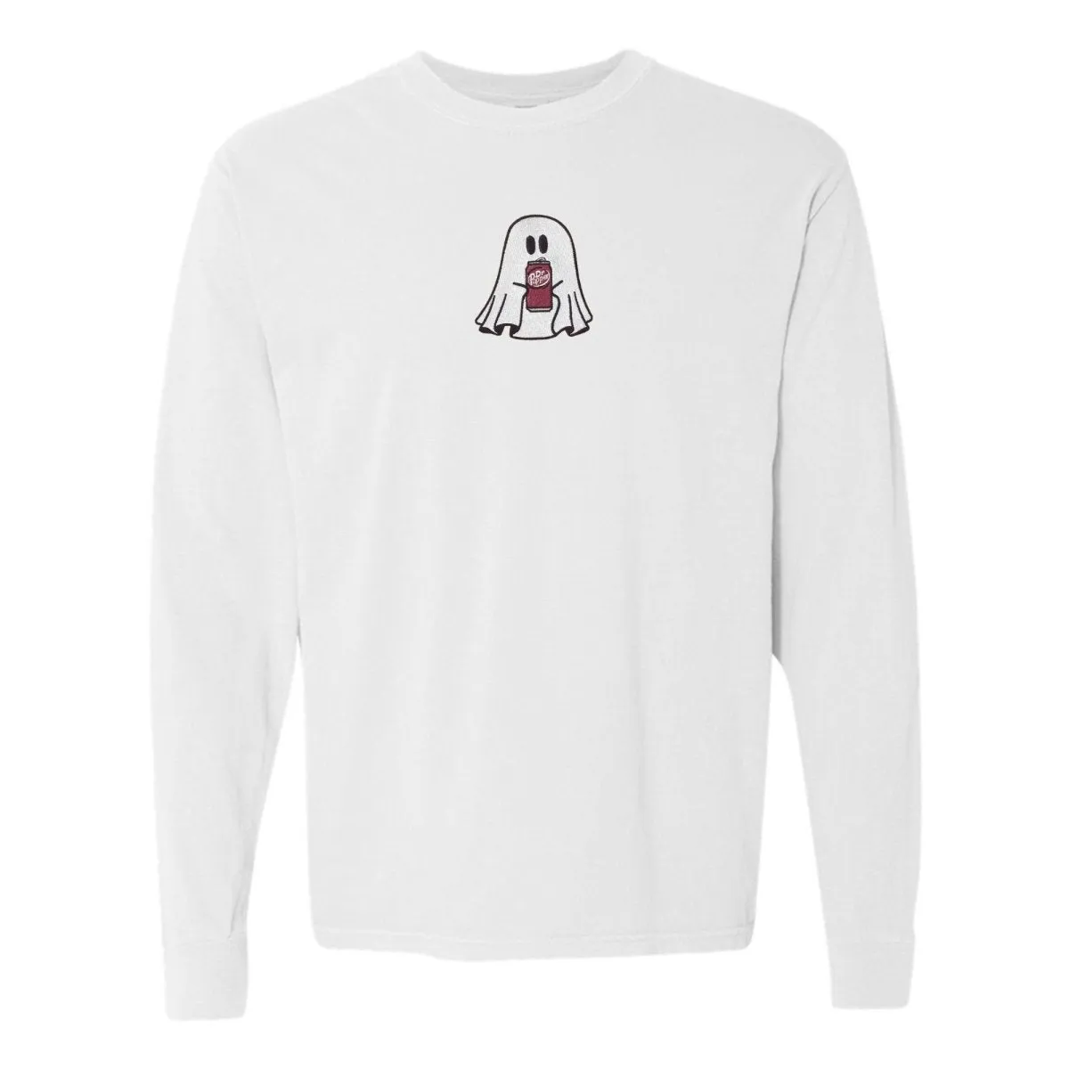 'Dr. Pepper Ghost' Embroidered Long Sleeve T-Shirt