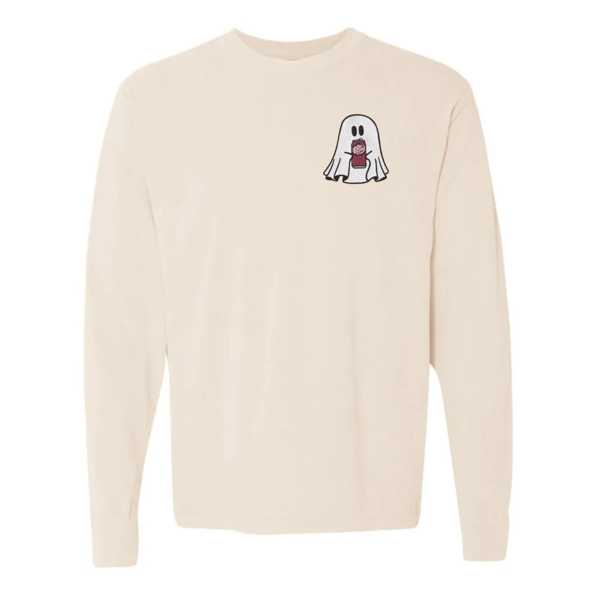 'Dr. Pepper Ghost' Embroidered Long Sleeve T-Shirt