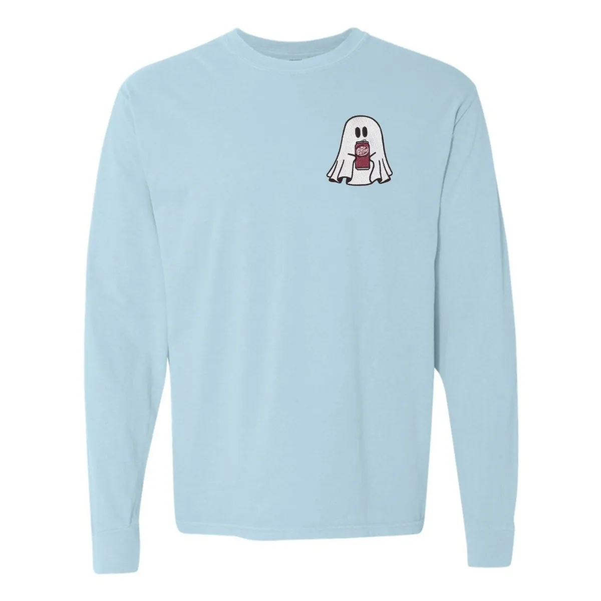 'Dr. Pepper Ghost' Embroidered Long Sleeve T-Shirt