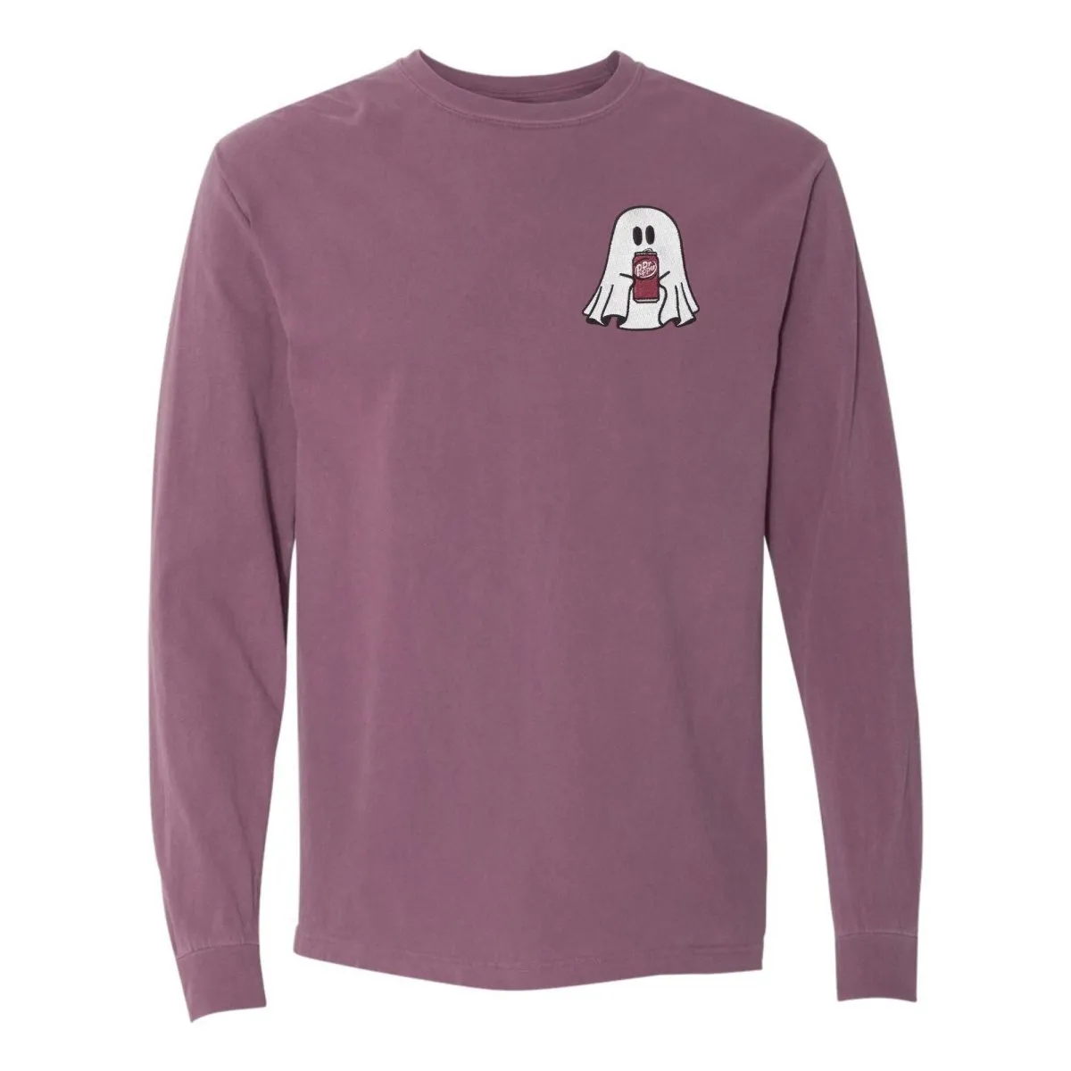 'Dr. Pepper Ghost' Embroidered Long Sleeve T-Shirt