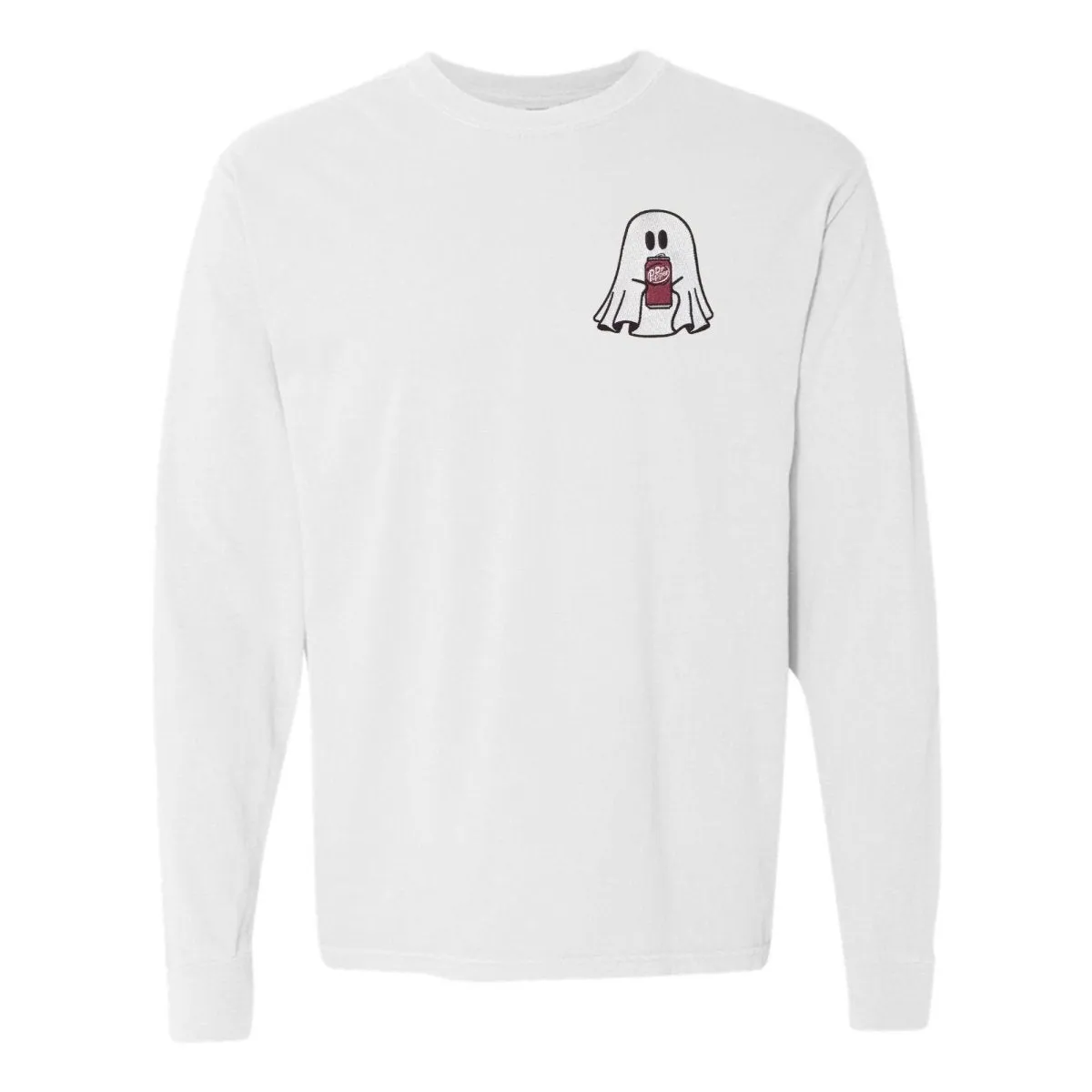 'Dr. Pepper Ghost' Embroidered Long Sleeve T-Shirt